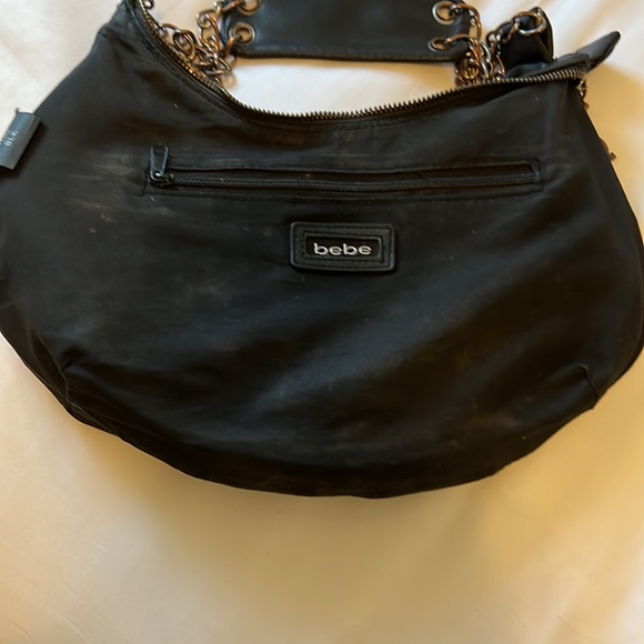 Over the shoulder Bebe Bag & Gorgeous Bebe leatherkitten heels size 8.5 - - Picture 12 of 13